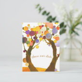 Carte Postale Faire-part Arbres d'amour de style Boho Mariage Enregistrer l (Debout devant)