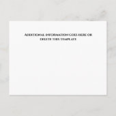 Carte Postale Faire-part Arc blanc ruban noir grand ouverture invités VIP (Dos)