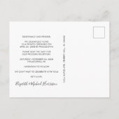 Carte Postale Faire-part Arc Design Photo Mariage Réception Enregistrer La  (Dos)