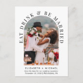 Carte Postale Faire-part Arc Design Photo Mariage Réception Enregistrer La  (Devant)