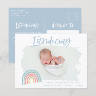 Carte Postale Faire-part Arc-en-ciel moderne introduction photo