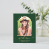 Carte Postale Faire-part Arch Green Gold Photo Party (Debout devant)