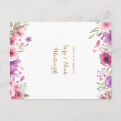 Carte Postale Faire-part Arch Photo Floral Script Merci bébé naissance (Dos)