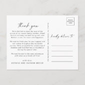 Carte Postale Faire-part Arche Bohème Moderne | Saumon 2 Photo Merci Naissa (Dos)