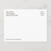 Carte Postale Faire-part Argent Confetti Marine Typographie Enregistrer la  (Dos)