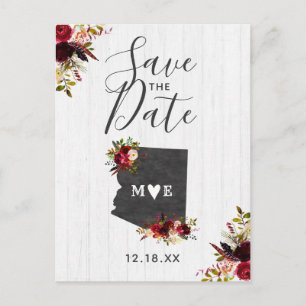 Carte Postale Faire-part Arizona State Destination Rustic Enregistrer la da