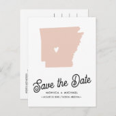 Carte Postale Faire-part ARKANSAS State Destination Wedding - N'IMPORTE QUE (Devant / Derrière)