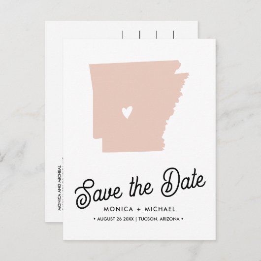 Carte Postale Faire-part ARKANSAS State Destination Wedding - N'IMPORTE QUE (Devant / Derrière)
