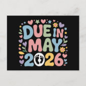Carte Postale Faire-part Arrivée mai 2026 Date prévue pour nouveau bébé mam (Devant)