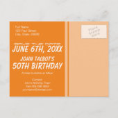 Carte Postale Faire-part Arroseur ou pompier 50e anniversaire Enregistrer l (Dos)