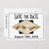 Carte Postale Faire-part Art classique Mariage gay Enregistrer la date (Devant / Derrière)