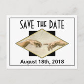 Carte Postale Faire-part Art classique Mariage gay Enregistrer la date (Devant)