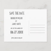 Carte Postale Faire-part Art Déco Great Gatsby Black Gold Enregistrer La Da (Dos)