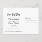 Carte Postale Faire-part Art Deco Nouveau | Faire part de date de sauvegard (Dos)