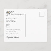 Carte Postale Faire-part Art Déco Peacock Nouvelle adresse Déplacement (Dos)