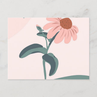Carte Postale Faire-part Art floral contemporain