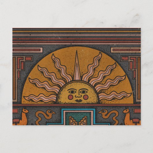 Carte Postale Faire-part Art Inca (Devant)