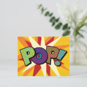 Carte Postale Faire-part Art Pop Fun Retro Bande Dessinée Pop (Debout devant)
