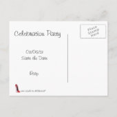 Carte Postale Faire-part Art stylet rouge de cannelure de talon de (Dos)