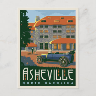 Carte Postale Faire-part Asheville, Caroline du Nord   Sauvegarder la date