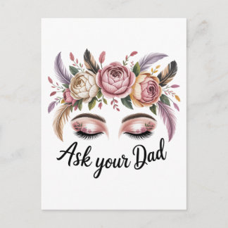 Carte Postale Faire-part Ask Your Dad