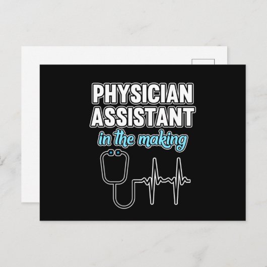 Carte Postale Faire-part Assistant médical en formation d'étudiants en méde (Devant / Derrière)