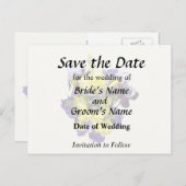 Carte Postale Faire-part Assortiment d'iris jaune et violet (Devant / Derrière)