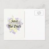 Carte Postale Faire-part Assortiment d'iris jaune et violet (Dos)