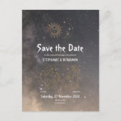 Carte Postale Faire-part Astrologie Céleste Gémeaux Verseau Signe du Zodiaq (Devant)