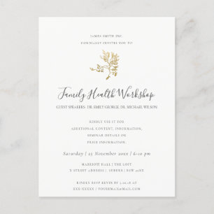 CARTE POSTALE FAIRE-PART ATELIER EUCALYPTUS ROSE PÂLE KRAFT