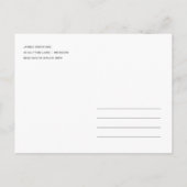 CARTE POSTALE FAIRE-PART ATELIER EUCALYPTUS ROSE ROUGE KRAFT NAVY (Dos)