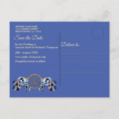 Carte Postale Faire-part Attrape-rêves Bleu Exotique Enregistrer les Dates (Dos)