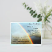 CARTE POSTALE FAIRE-PART AU-DELÀ DE L'ARC-EN-CIEL (Debout devant)