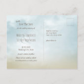 Carte Postale Faire-part Au mariage de plage océanique de rivage enregistre (Dos)