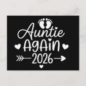 Carte Postale Faire-part Auntie Again 2026 Pregnancy Announcement (Devant)