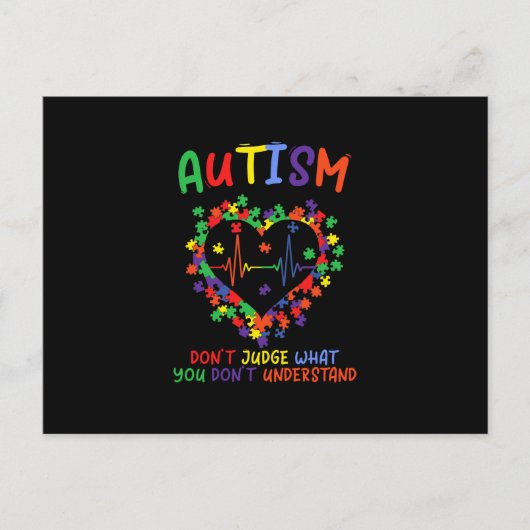 Carte Postale Faire-part Autism dont Judge What You Dont Understand (Devant)