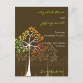 Carte Postale Faire-part Automne Automne Arbres Bois Mariage Bois Enregistr (Devant)
