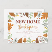 Carte Postale Faire-part Automne Automne Feuilles Nouvelle Maison Pour Than (Devant / Derrière)