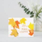 Carte Postale Faire-part Automne automne Mariage d'amour (Debout devant)
