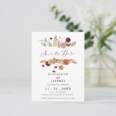 Carte Postale Faire-part Automne Botanique Rustique Automne Enregistrer La (Debout devant)