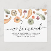 Carte Postale Faire-part Automne Citrouille coloré moderne (Devant)