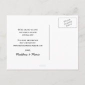 Carte Postale Faire-part Automne Feuilles Mariage Rustique Sauver La Date (Dos)