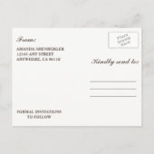 Carte Postale Faire-part Automne Feuilles Mason Jar Rustique Enregistrer Le (Dos)