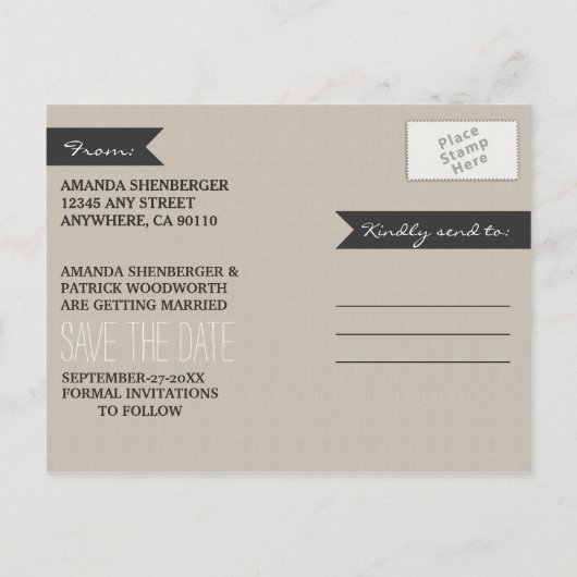 Carte Postale Faire-part Automne Firefly Mason Jar Mariage Enregistrer les  (Dos)