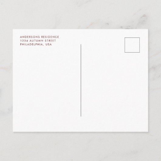 Carte Postale Faire-part Automne Moderne Automne Thanksgiving Holiday Movin (Dos)