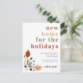 Carte Postale Faire-part Automne Moderne Automne Thanksgiving Holiday Movin (Debout devant)