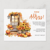 Carte Postale Faire-part Automne Nouveau déménagement d'adresse (Devant)