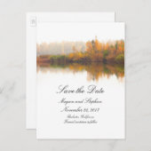 Carte Postale Faire-part Automne rustique Enregistrer la date (Devant / Derrière)