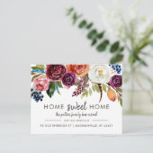 Carte Postale Faire-part Autumn Boho Blooms Nouvelle adresse Moving Faire-p (Debout devant)