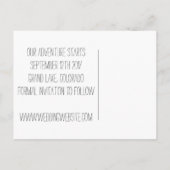 Carte Postale Faire-part Aventure Enregistrer la date (Dos)